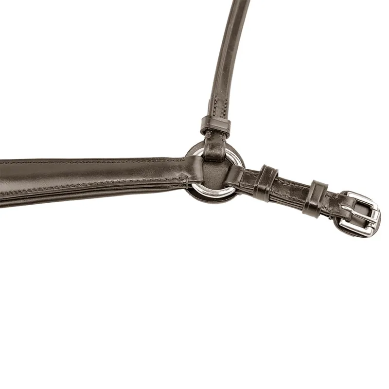 Dever Classic English Leather Padded Drop Noseband - Brown-3