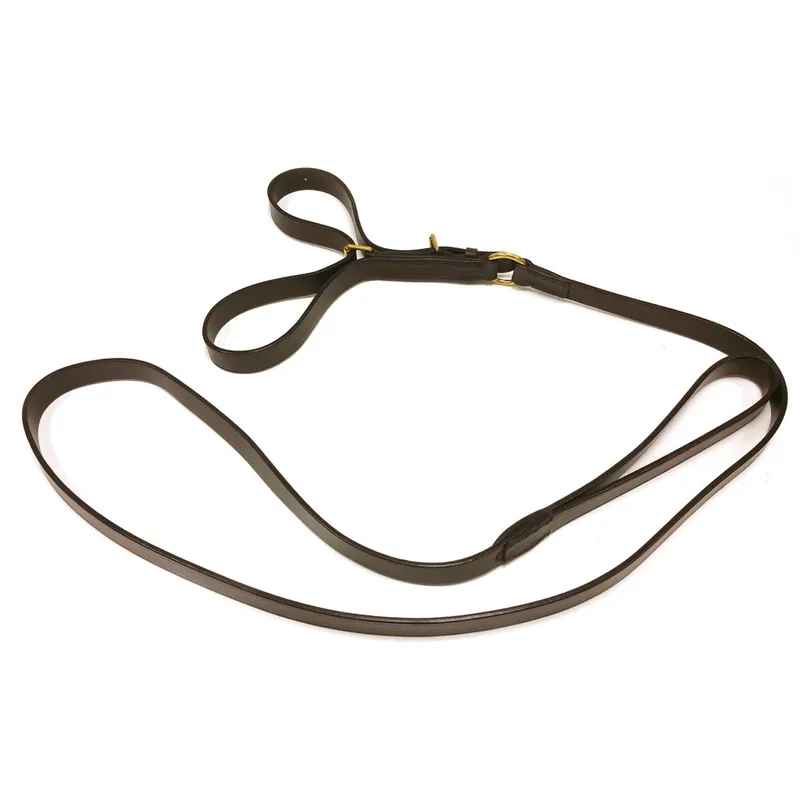 Dever Classic Leather Race Butterfly Lead Rein - Brown