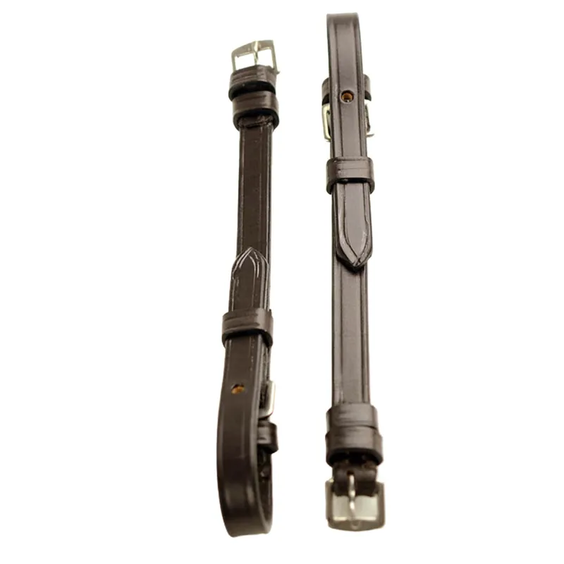 Dever Classic Buckle Billet Cheek Pieces - Brown-2