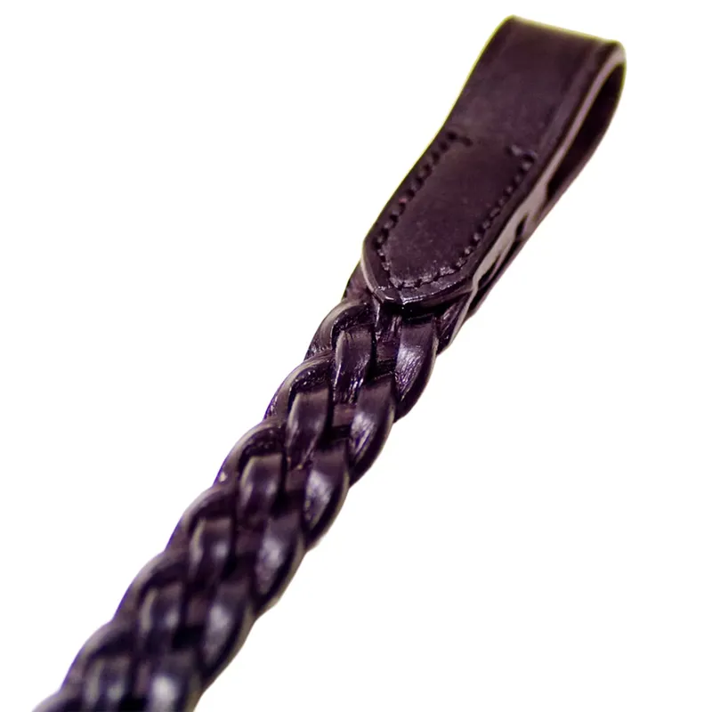 Dever Classic Plaited Leather Browband - Brown