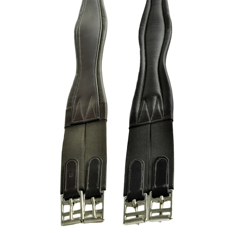 Dever Classic Deluxe Atherstone Girth with Elastic One End - Brown-3