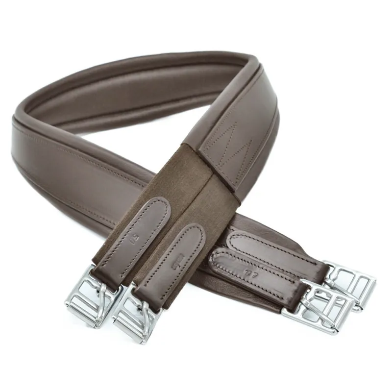 Dever Classic Deluxe Atherstone Girth with Elastic Both Ends - Brown