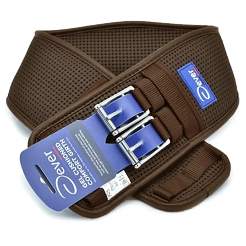 Dever Classic Comfort Dressage Girth with Elastic Both Ends - Brown