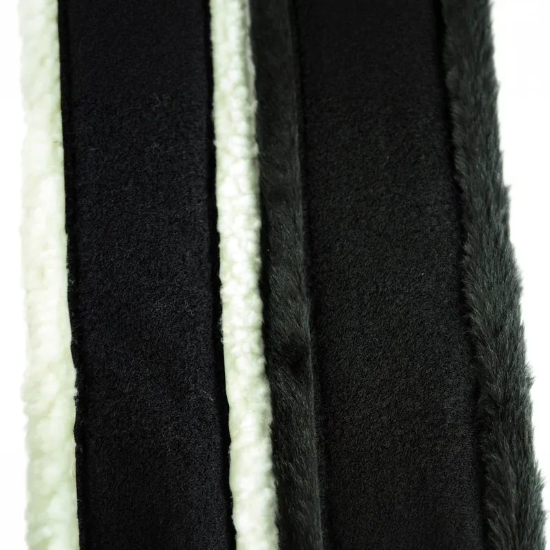 Dever Classic Competition Fleece GP Girth Liner  - White/Black-1