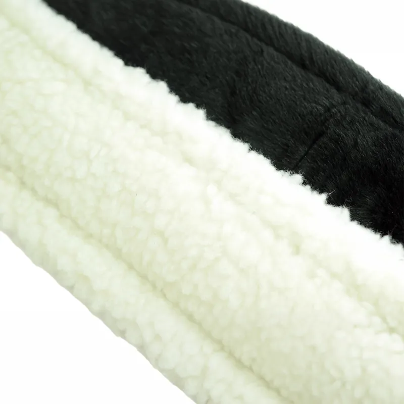 Dever Classic Competition Fleece GP Girth Liner  - White/Black-3