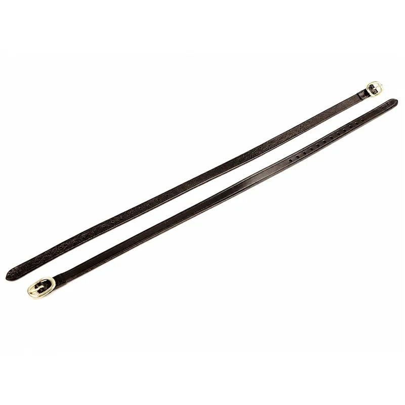 Dever Classic Adult 1/2 inch Leather Spur Straps - Brown