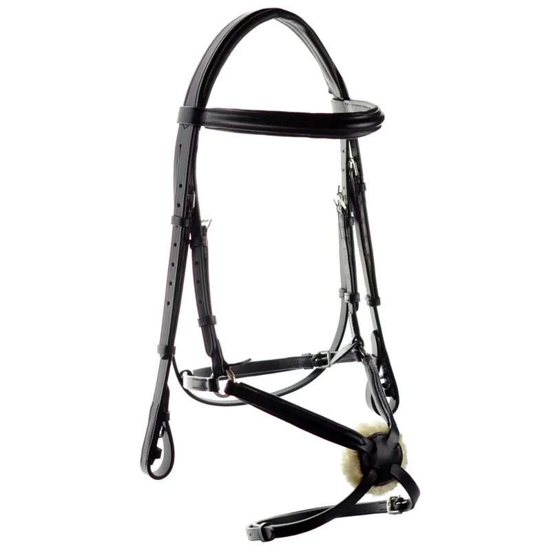 Dever Ascot Comfort Grackle Bridle - Black-1