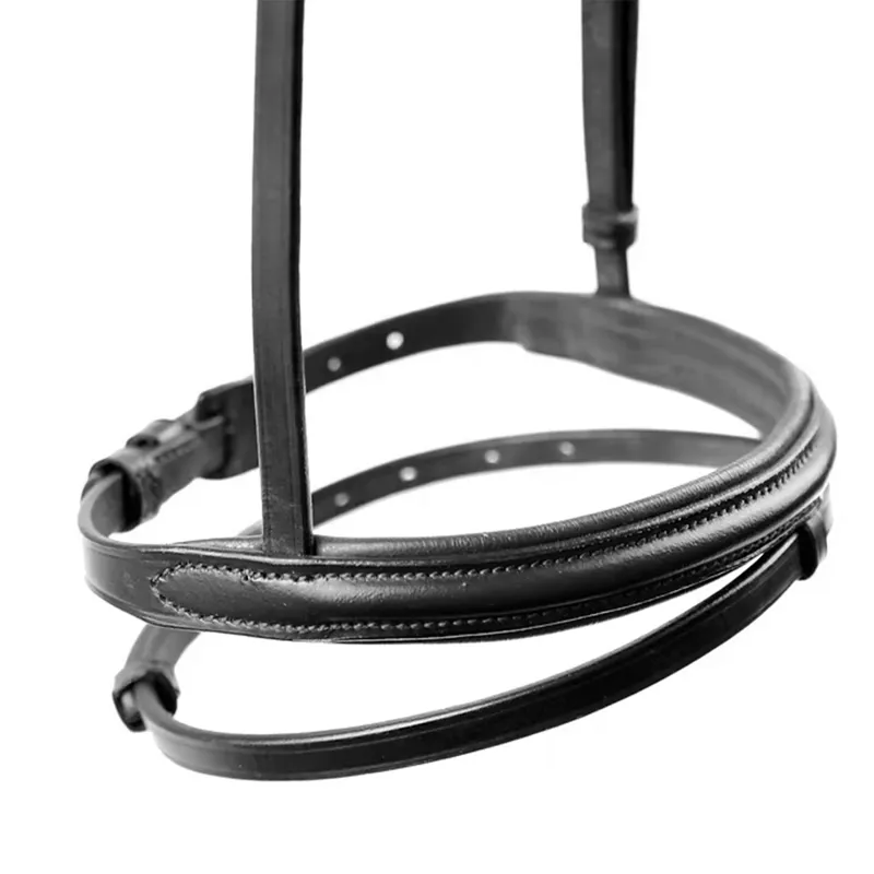 Dever Ascot Comfort Cavesson Flash Noseband - Black-2