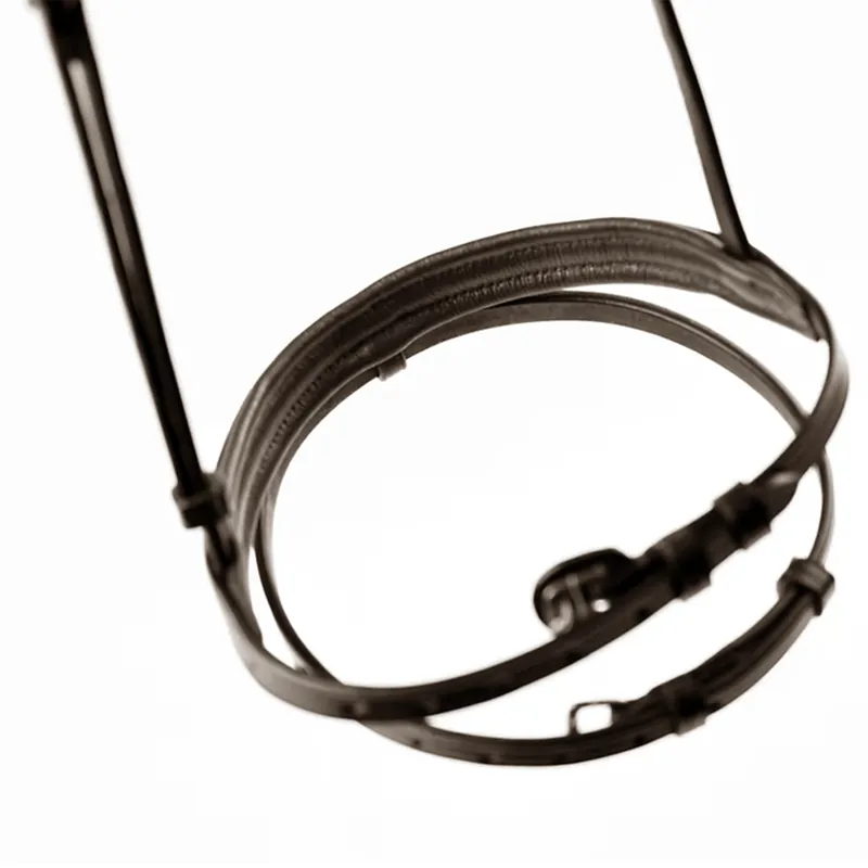 Dever Ascot Comfort Cavesson Flash Noseband - Brown-3