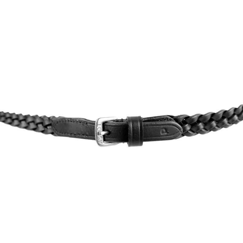 Dever Ascot Plaited Reins - Black-2