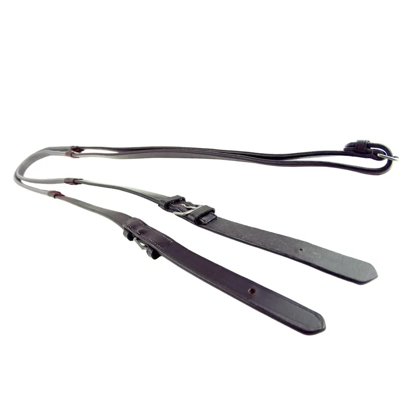 Dever Ascot National Hunt Race Rubber Reins - Black-1