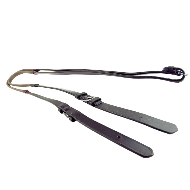 Dever Ascot National Hunt Race Rubber Reins - Brown-1