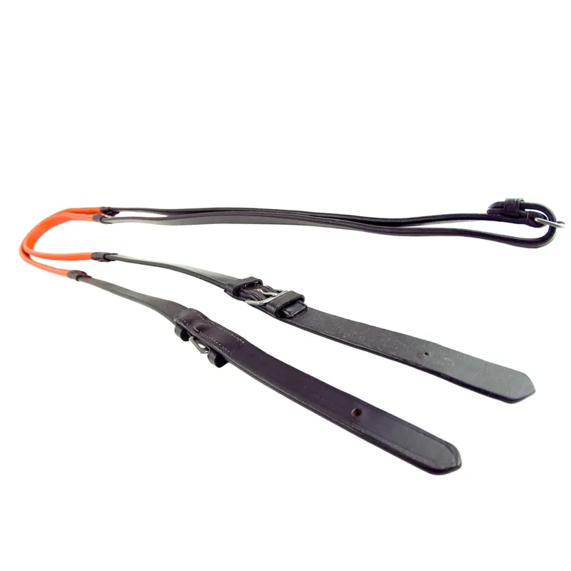 Dever Ascot National Hunt Race Rubber Reins - Orange-1