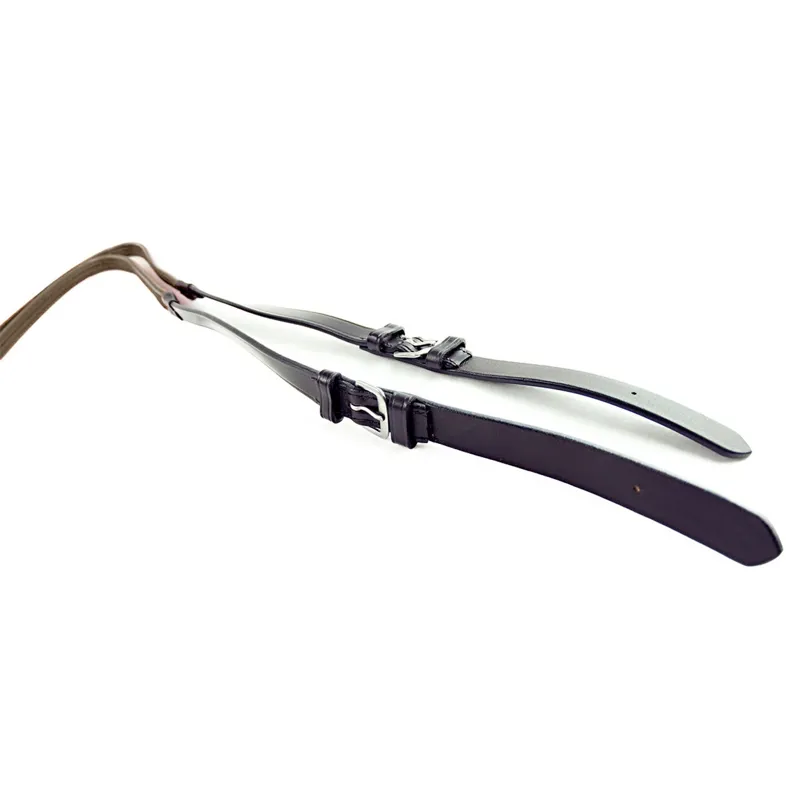 Dever Ascot Pony Race Rubber Reins - Brown-2