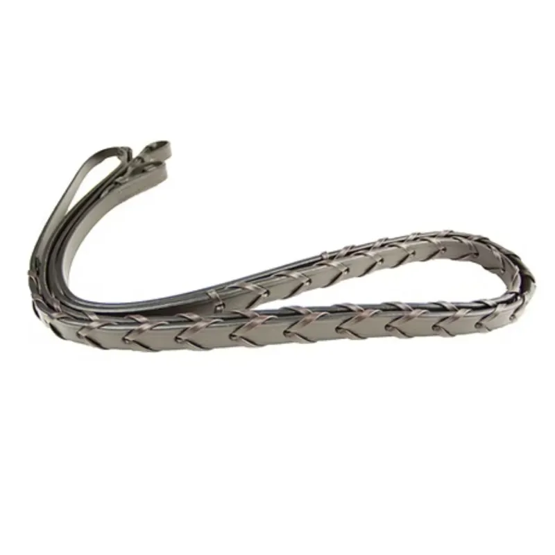 Dever Classic Laced Leather Reins - Brown