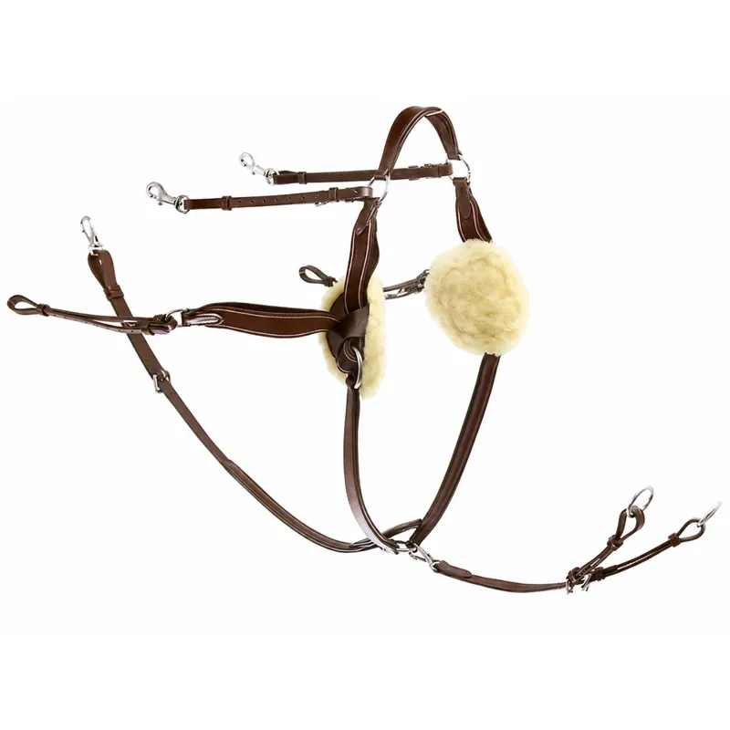 Dever Ascot Five Point Elastic Breastplate - Brown