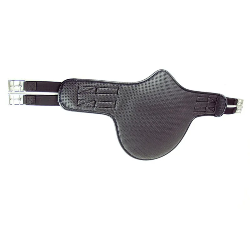 Dever Classic Comfort Stud Girth with Elastic Both Ends - Black-1