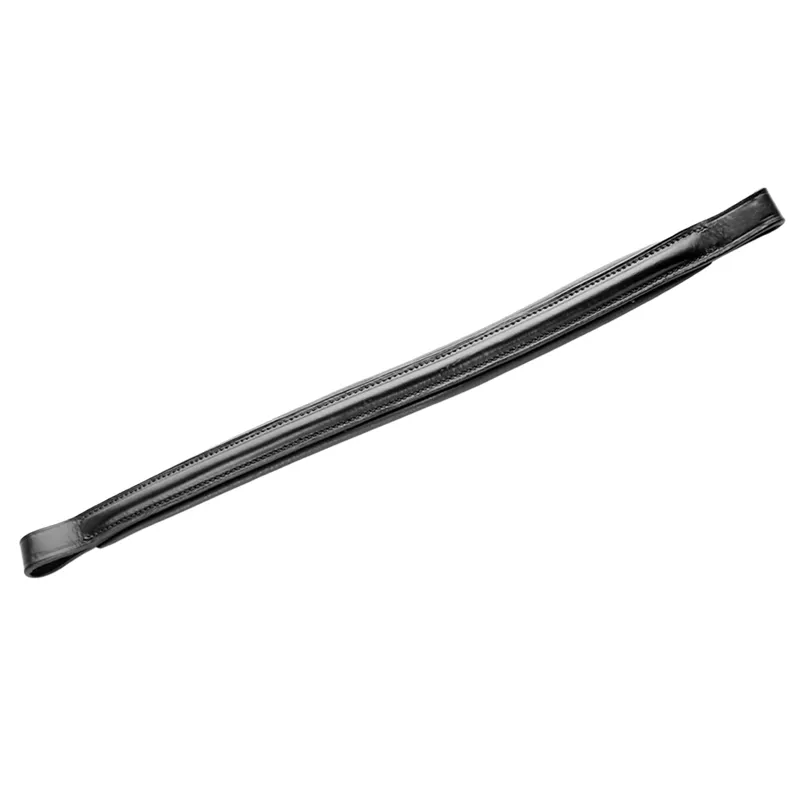 Dever Platinum Padded Raised Browband - Black