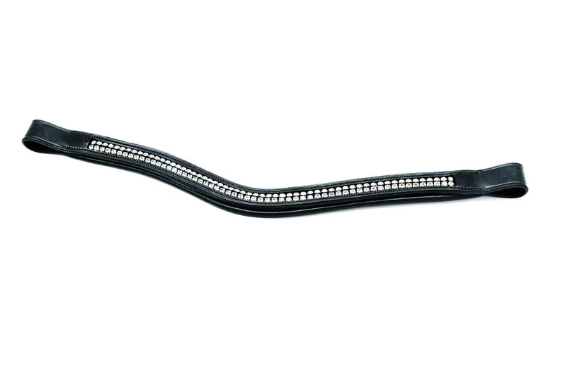 Dever Platinum Comfort Shaped Dressage Bridle - Black-3