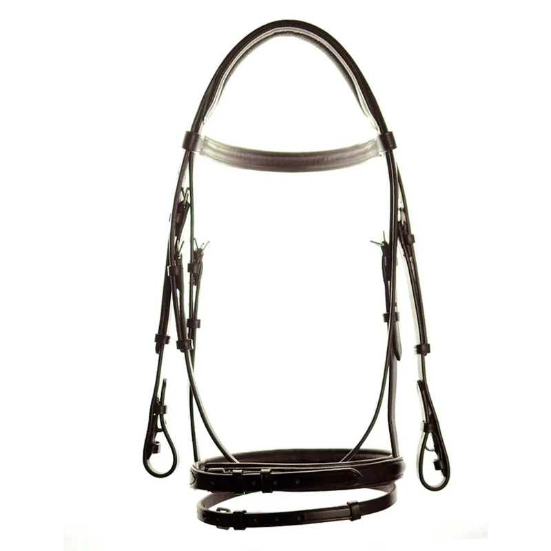 Dever Ascot Comfort Padded Flash Bridle - Brown-4
