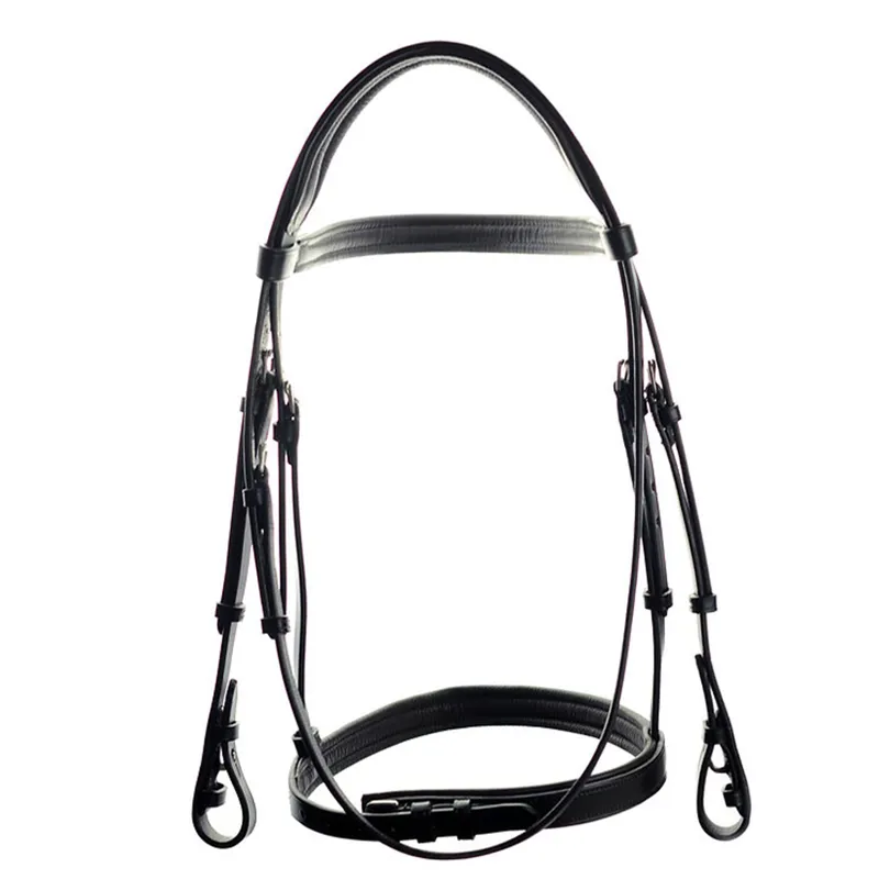 Dever Ascot Comfort Padded Show Bridle - Black-4