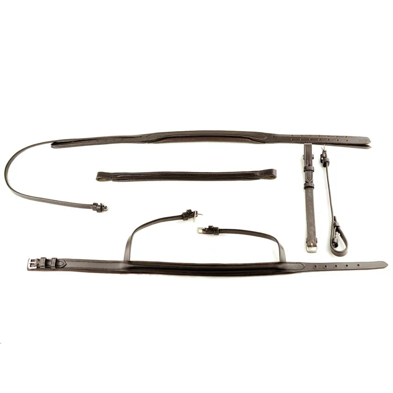 Dever Ascot Comfort Padded Show Bridle - Brown-5