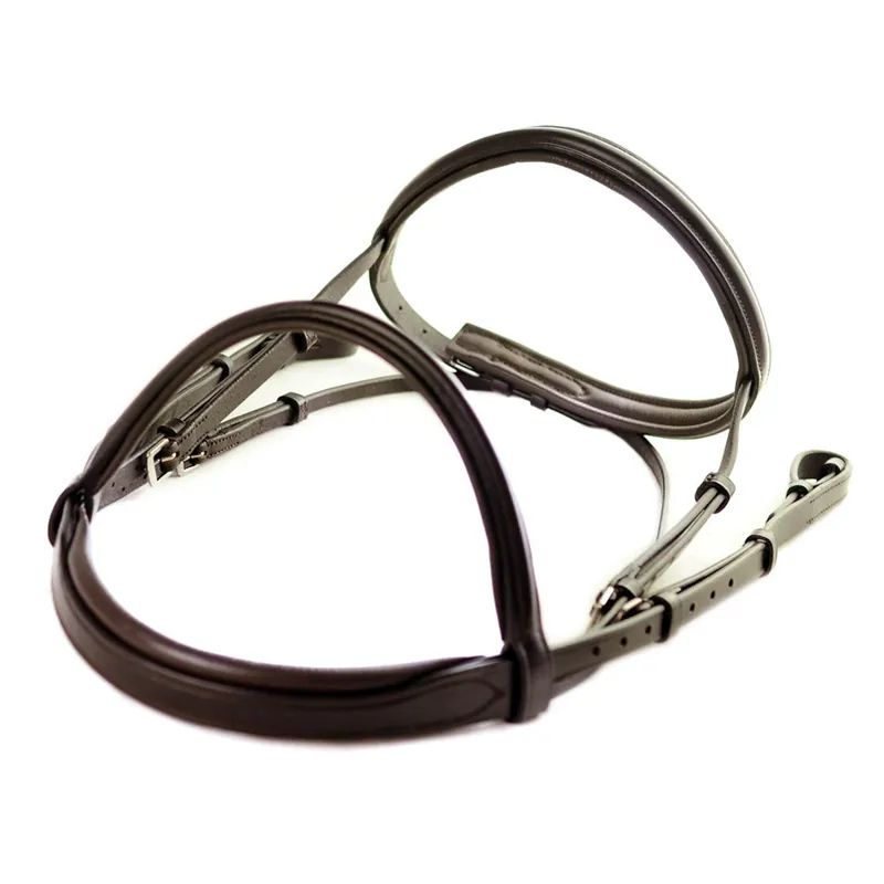 Dever Ascot Comfort Padded Show Bridle - Brown-2