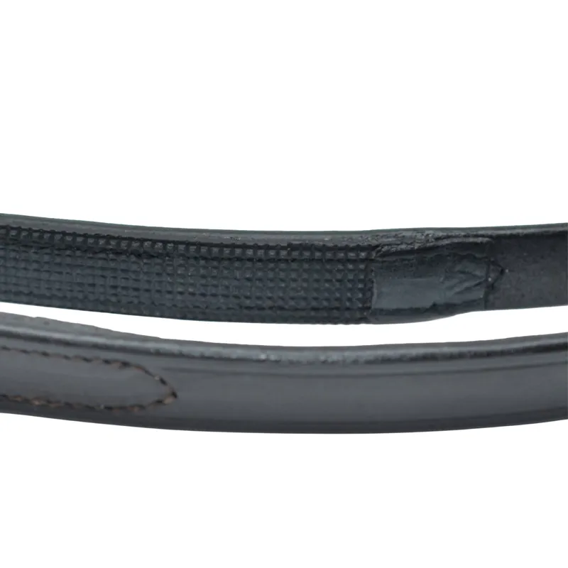 Dever Ascot Leather Dressage Reins - Black-3
