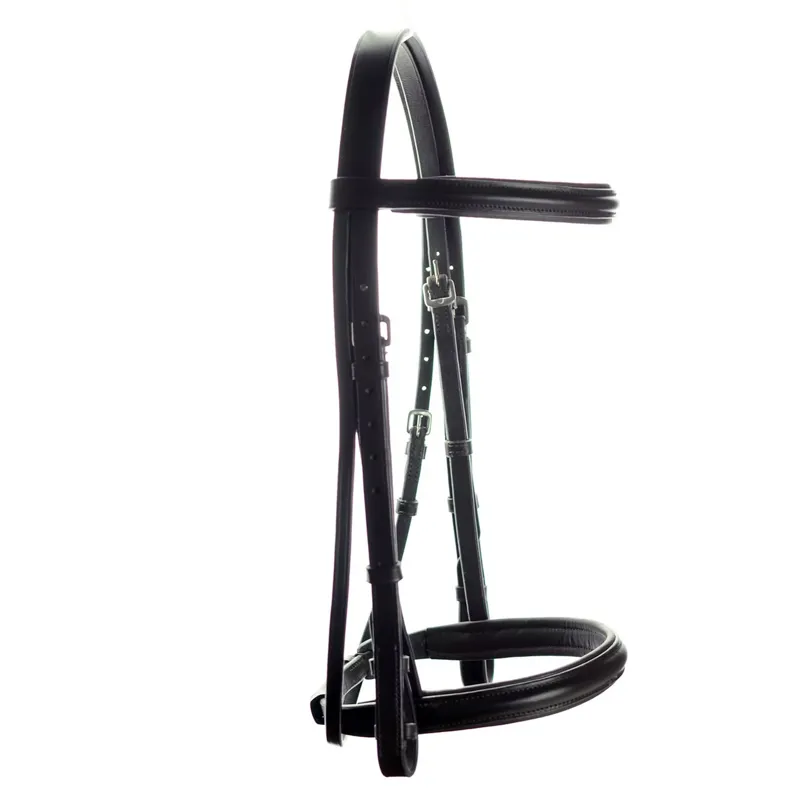 Dever Ascot Comfort Show Padded Bridle - Black-1