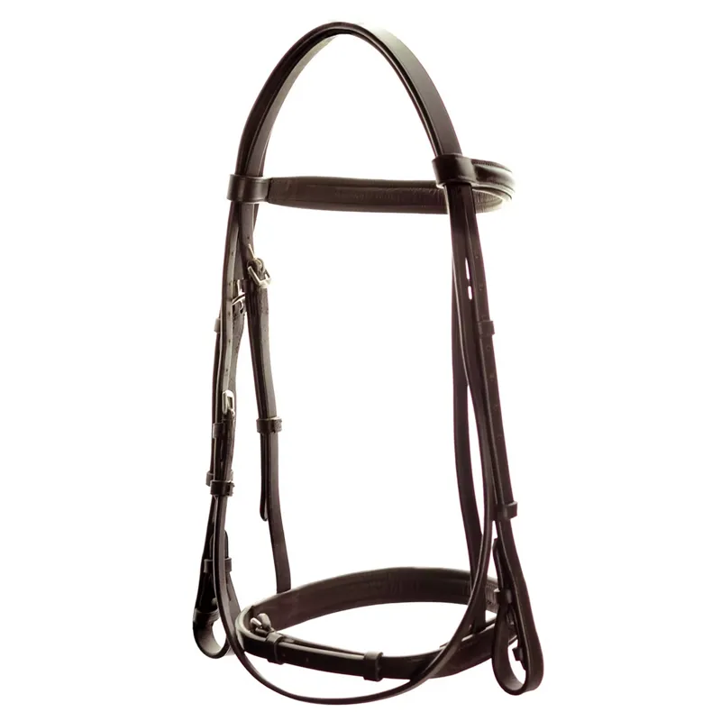 Dever Ascot Comfort Show Padded Bridle - Brown-2