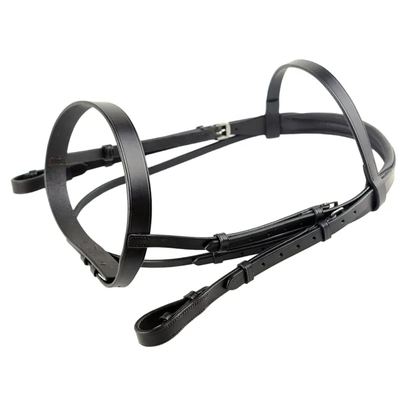 Dever Ascot Comfort Plain Bridle - Black-1