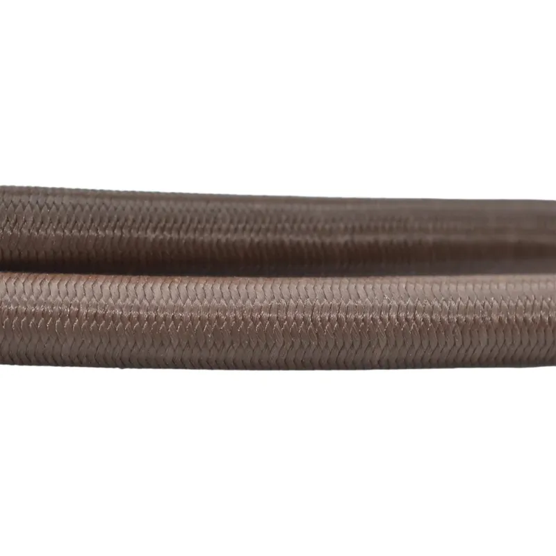 Dever Ascot Elastic Training Reins - Brown-2