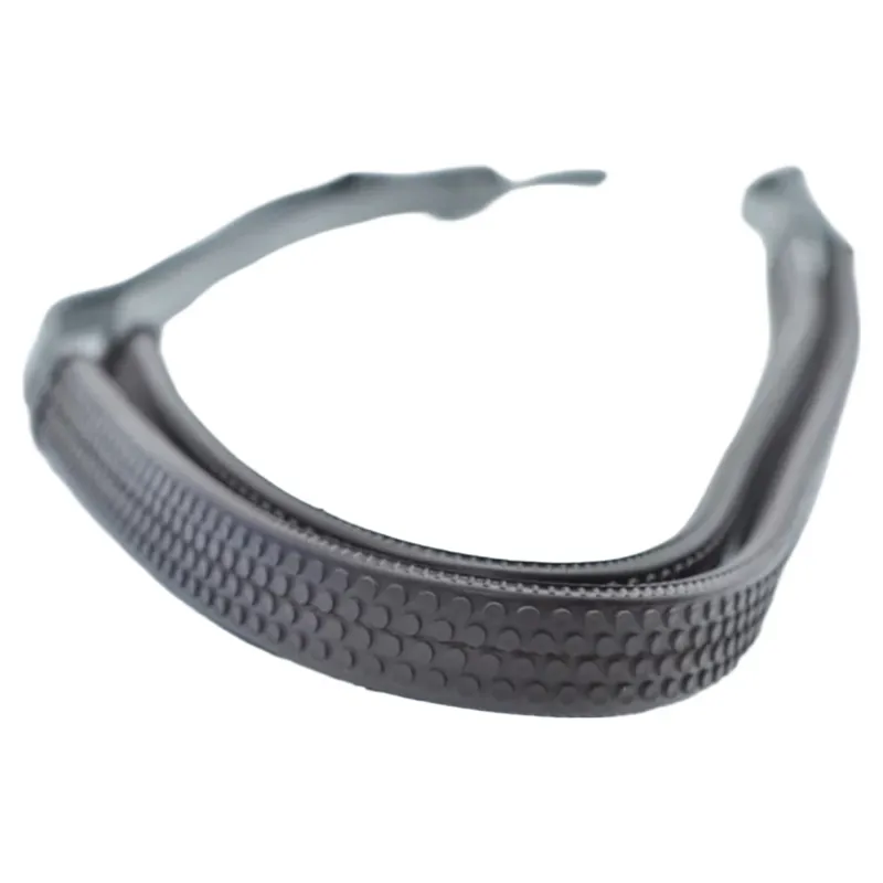Dever Ascot Rubber Grip Reins with Buckle Fastenings - Brown-2