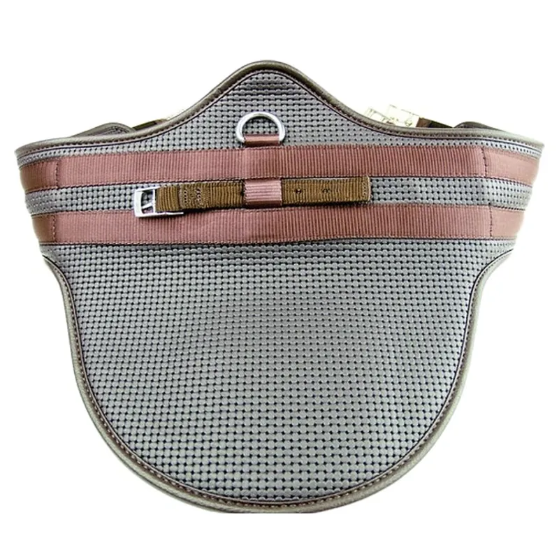 Dever Classic Comfort Stud Girth with Elastic Both Ends - Brown-1