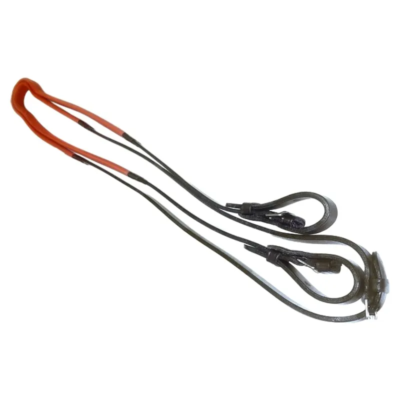 Dever Classic Flat Rubber Race Reins - Brown
