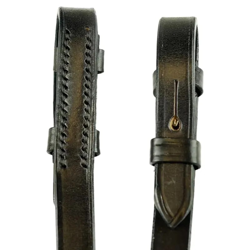 Dever Classic Plain Leather Pony Reins - Brown-4