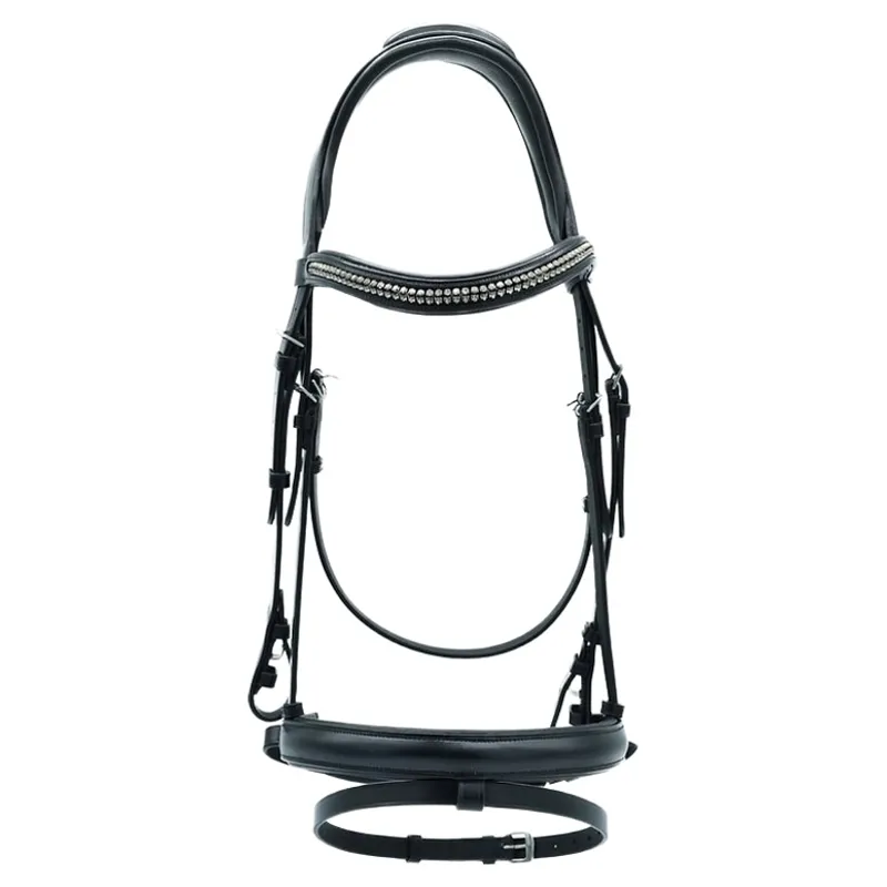 Dever Platinum Comfort Shaped Dressage Bridle - Black-1