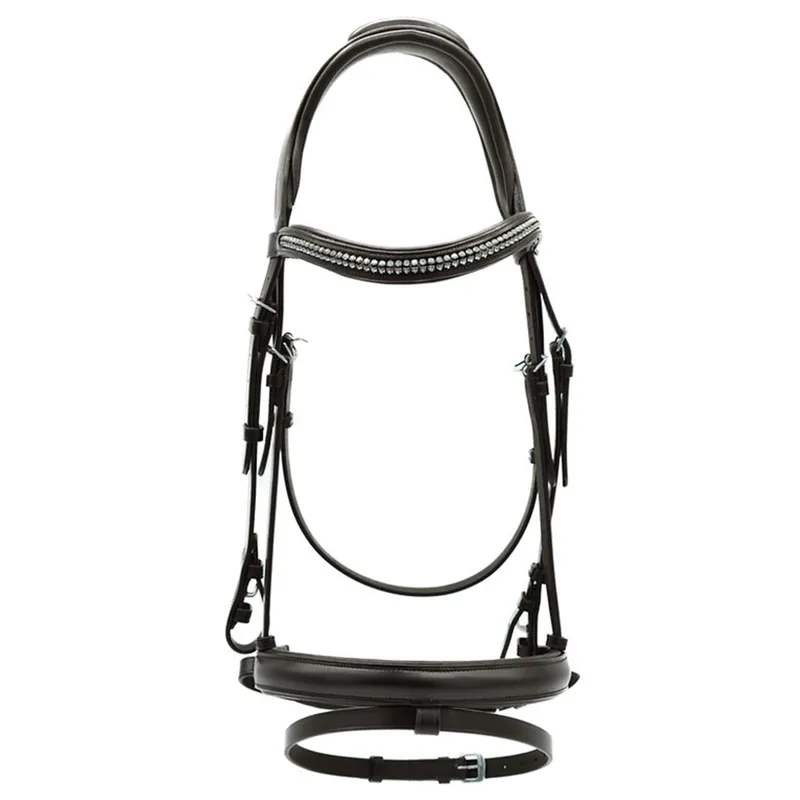 Dever Platinum Comfort Shaped Dressage Bridle - Brown-2