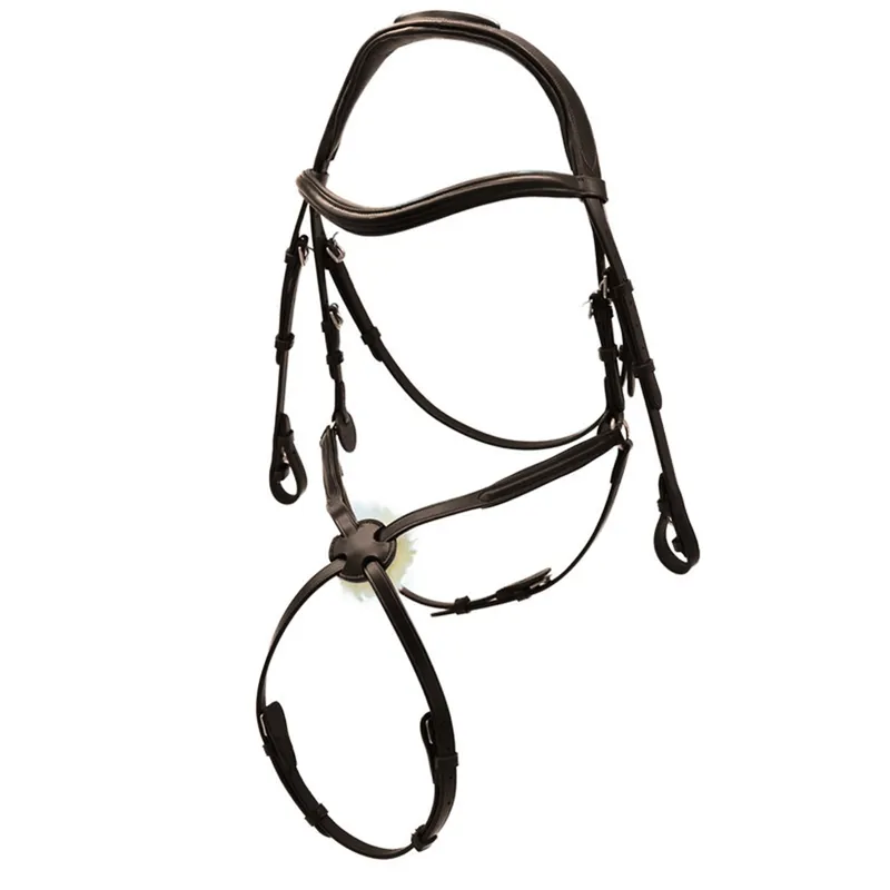 Dever Platinum Comfort High Ring Grackle Bridle - Brown